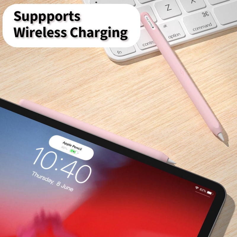 AKSHFETH Ultra Thin Protective Pencil Cover for Apple Pencil Pro &Apple Pencil 2nd Gen Silicone Case Sleeve Compatible with Apple Pencil Pro (Pink) - Image 4